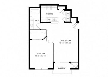 1 bed, 1 bath, 686 sqft, $1,120