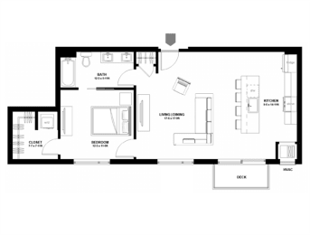 1 bed, 1 bath, $2,107