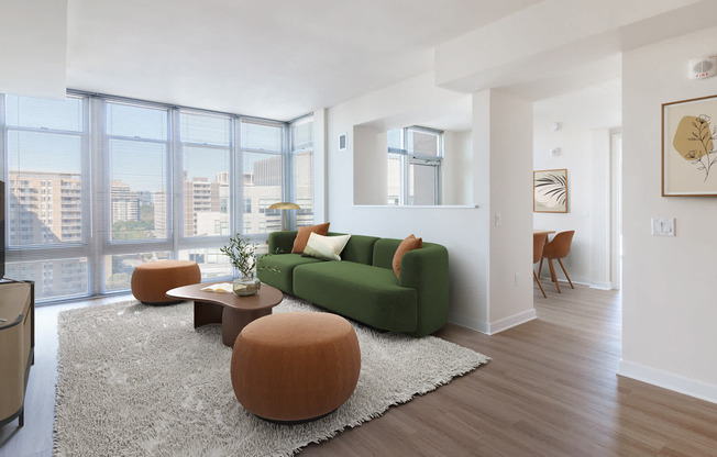 Living Room with Hard Surface Flooring