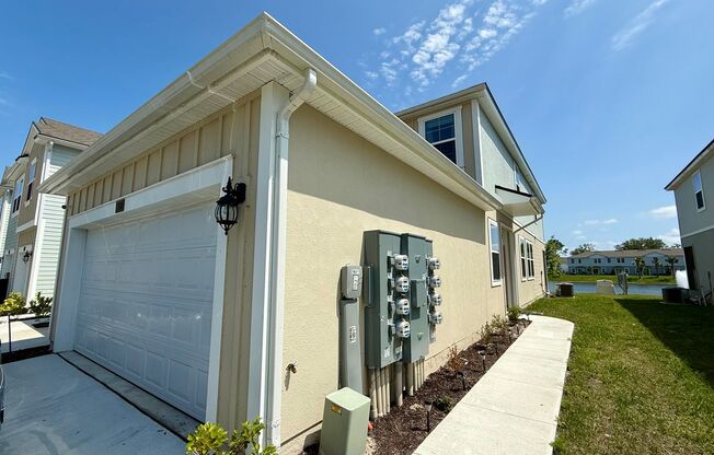 Lake-front, 3-Bed 2.5-Bath and 2 Car Garage St. Johns County Smart Townhome in Bridgewater!