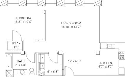 1 bed, 1 bath, 850 sqft, $1,620