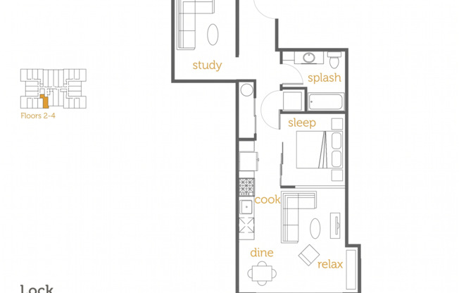 1 bed, 1 bath, 696 sqft, $1,795, Unit 326