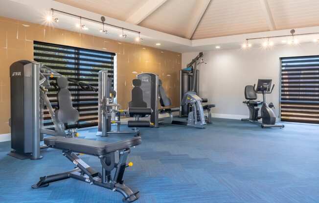 a gym with cardio equipment and treadmills in a building