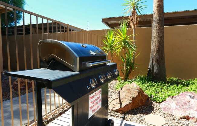 Propane BBQ Grill at The Van Buren Apartments in Tucson, AZ 