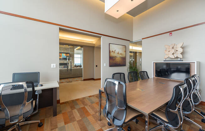 Business Center with High Speed Internet, at Wentworth House,North Bethesda