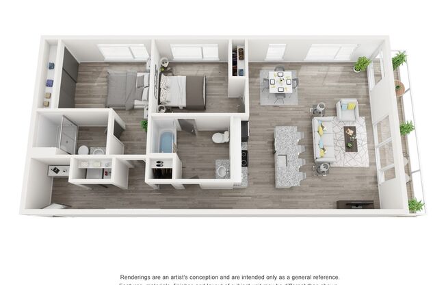 2 beds, 2 baths, 1,196 sqft, $2,199, Unit 310