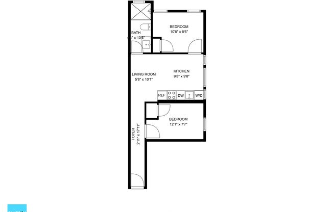 2 beds, 1 bath, 450 sqft, $3,238, Unit 9