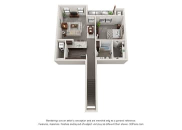 1 bed, 1 bath, 865 sqft, $1,854