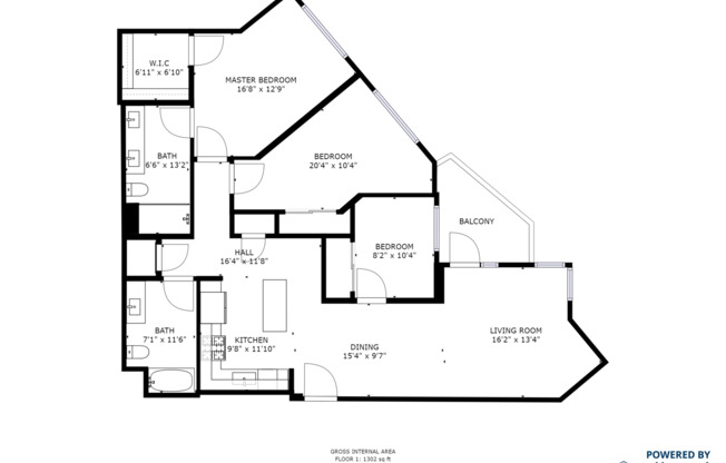 3 beds, 2 baths, 1,225 sqft, $5,950, Unit 204