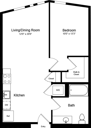 1 bed, 1 bath, 728 sqft, $4,887, Unit 563