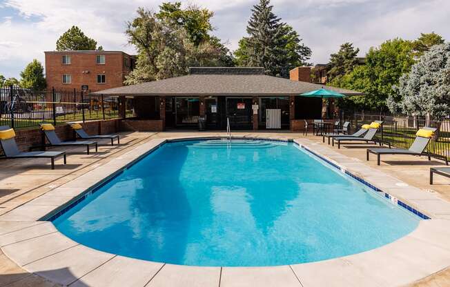 Pool View at The Wesley Apartments, Colorado  