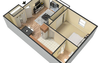 1 bed, 1 bath, 650 sqft, $875