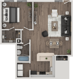 1 bed, 1 bath, 640 sqft, $1,499