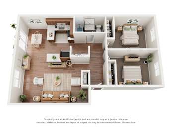 2 beds, 1 bath, 984 sqft, $1,720