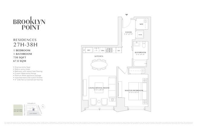 1 bed, 1 bath, 730 sqft, $4,750, Unit 31H