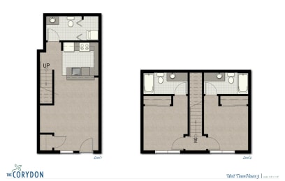 2 beds, 2.5 baths, 1,004 sqft, $3,491