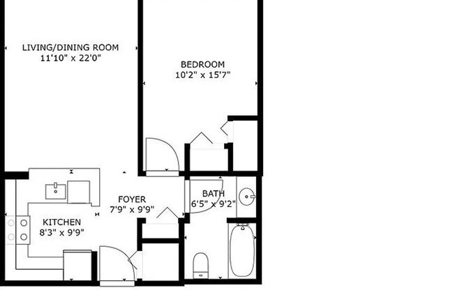 1 bed, 1 bath, $2,100, Unit # 507