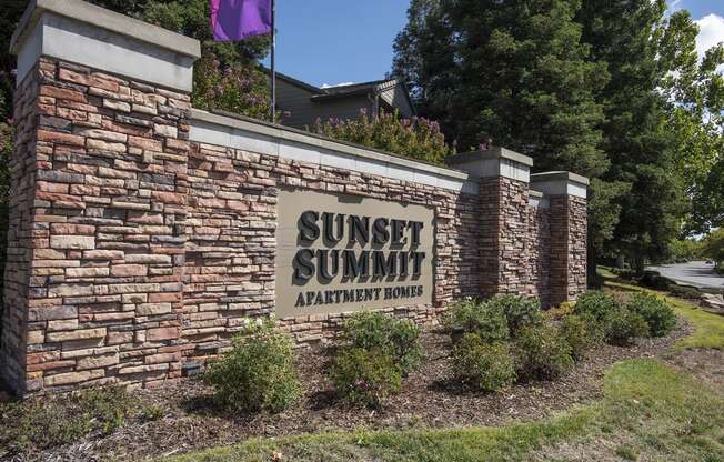 Sunset Summit monument sign