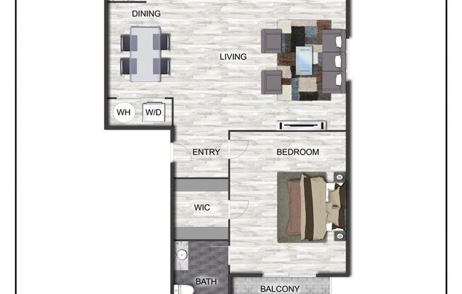 1 bed, 1 bath, 603 sqft, $1,025, Unit 102