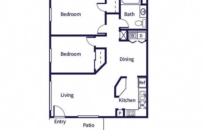 2 beds, 1 bath, $1,201