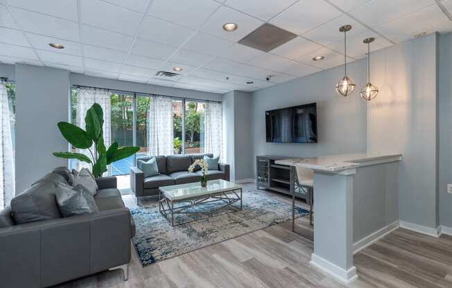 the preserve at ballantyne commons living room and kitchen