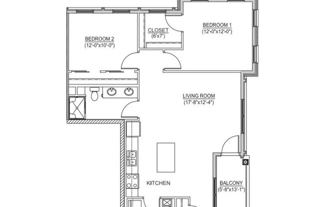 2 beds, 1 bath, 1,001 sqft, $1,799