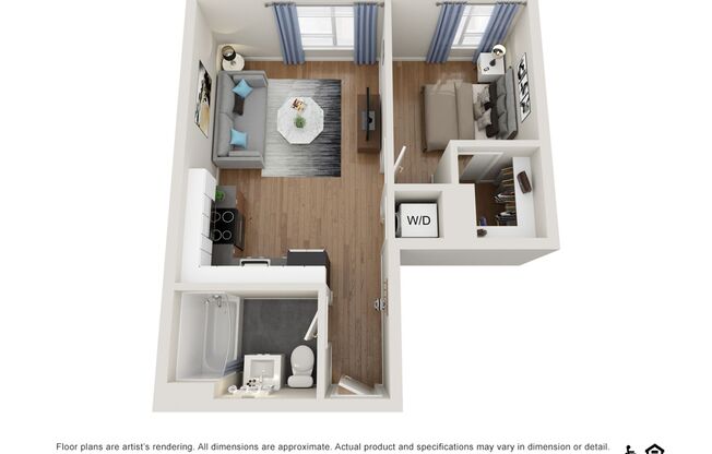 1 bed, 1 bath, 494 sqft, $1,350, Unit 261-306