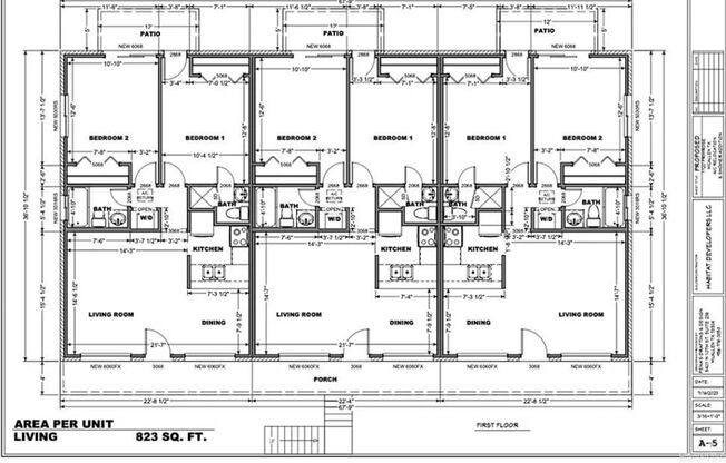 2 beds, 2 baths, 825 sqft, $975, Unit Apt. 6