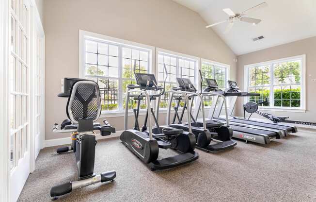 the gym at the preserve apartments