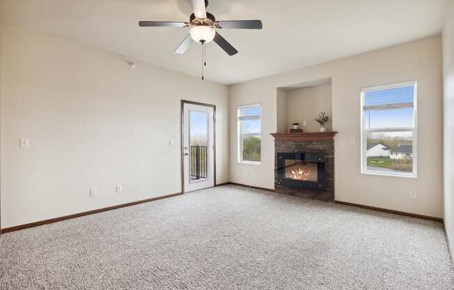Living Room with Fireplace