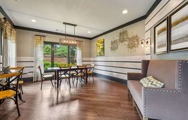 Resident lounge with dining tables