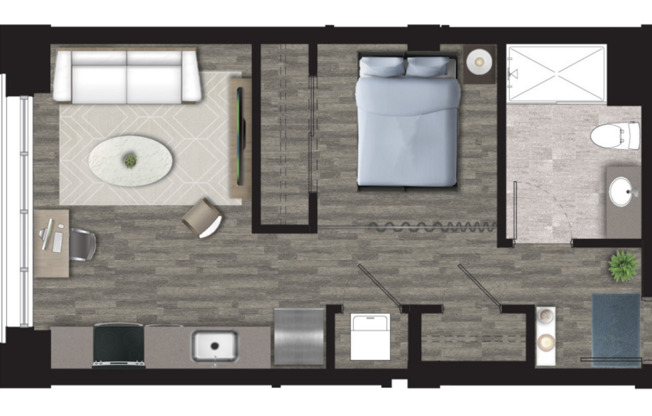 Studio, 1 bath, $1,195, Unit 304