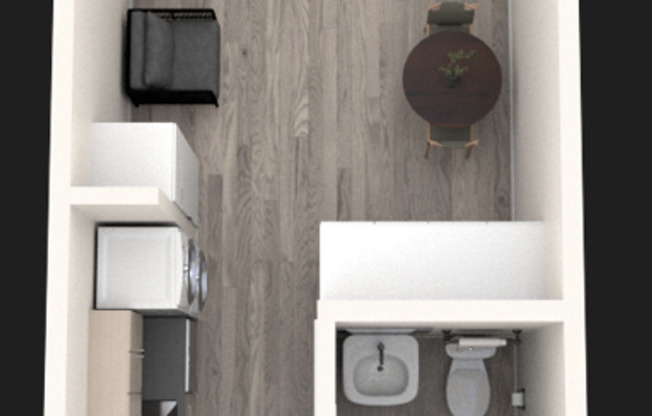 Studio, 1 bath, 350 sqft, $1,126, Unit 211 (MHA)