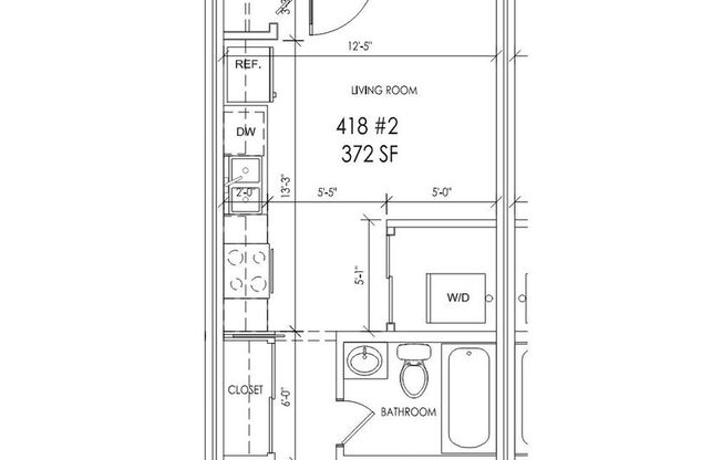 1 bed, 1 bath, 428 sqft, $1,135, Unit 41802