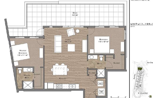 2 beds, 2 baths, 1,159 sqft, $2,925, Unit 317