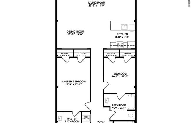 2 beds, 2 baths, 1,300 sqft, $2,699