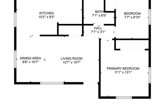 2 beds, 1 bath, $1,100