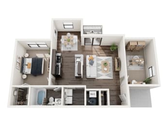 1 bed, 1 bath, 832 sqft, $1,513