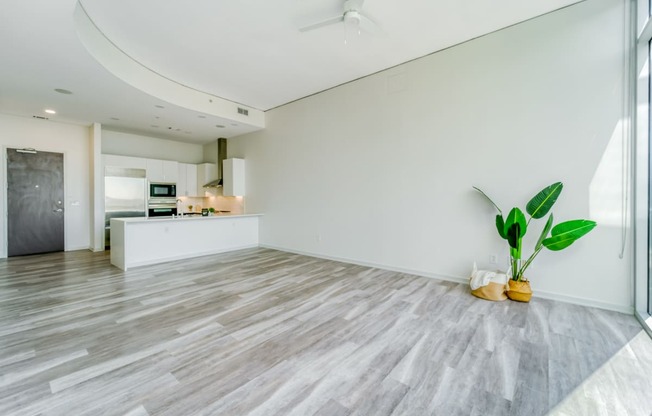model apartment with vinyl plank flooring throughout
