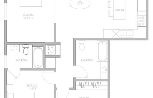 3 beds, 2 baths, 1,065 sqft, $2,795, Unit 306