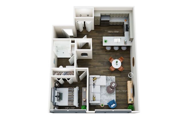 1 bed, 1 bath, 622 sqft, $1,295, Unit #211