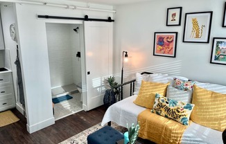 The Alegre Model Living Room and Bathroom