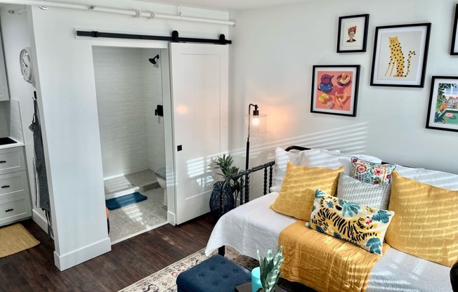 The Alegre Model Living Room and Bathroom