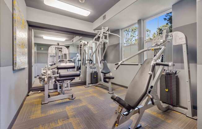 fitness center with high quality machines