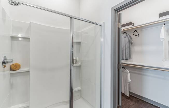 a walk in shower at The Sophia, Venice, FL, 34275