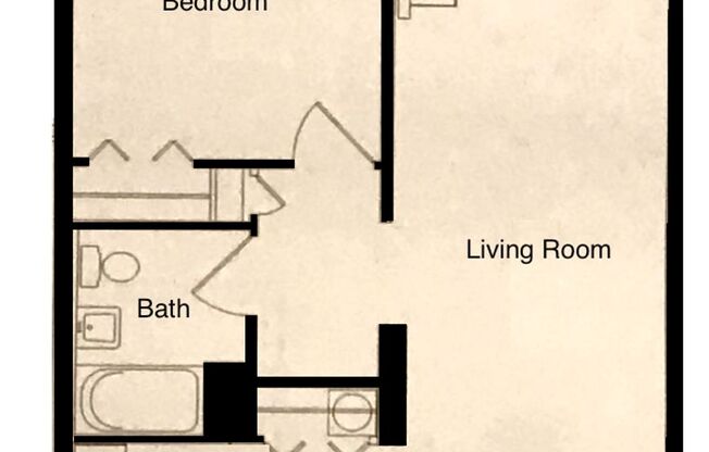 1 bed, 1 bath, 800 sqft, $2,400, Unit 1A