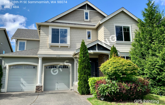 Available Now! Spacious 4BR Home in Pine Meadows (Sammamish)