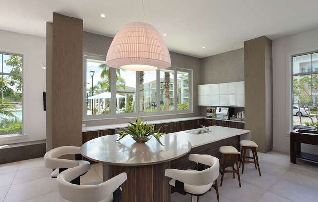 Clubhouse kitchen area