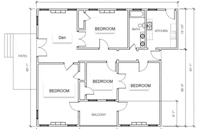 4 beds, 1 bath, 1,750 sqft, $4,200, Unit Apt 2