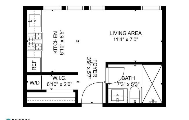 Studio, 1 bath, 211 sqft, $1,395, Unit 319